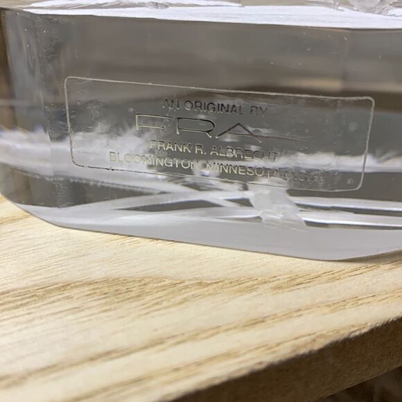 Vintage 1999 Lucite Outdoor Scene Reverse Carved Sculpture by Frank Albrecht FRA - Picture 11 of 17